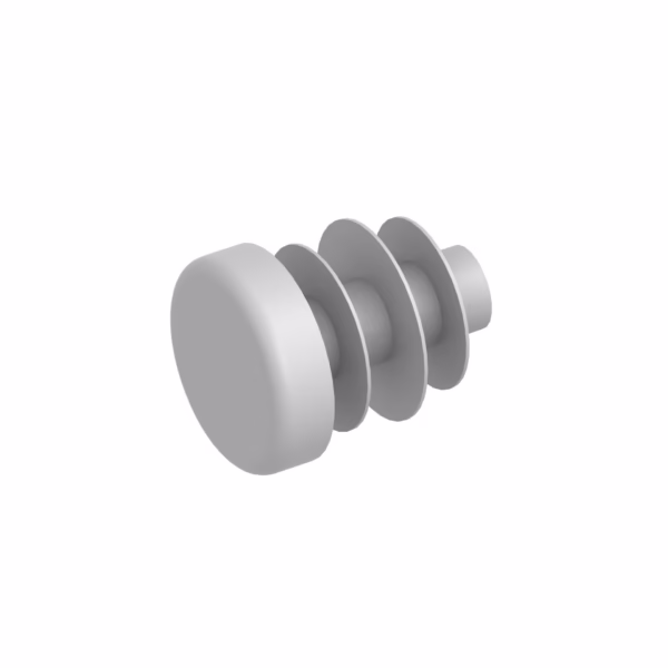 Záslepka - šedá PVC, d12mm