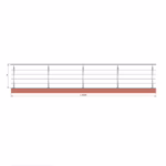 Zábradlie, VK-rovné AISI304, 40x40x2/4xd12/H900/L6