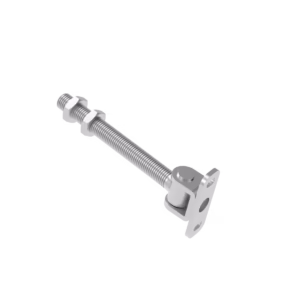 Záves nastaviteľný dlhý s kotviacou prírubou, INOX, M16