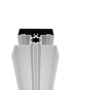 Hliníkový plotový stĺpik 50 × 60 mm – 6 m – Natural - pre 20 mm široké výplne