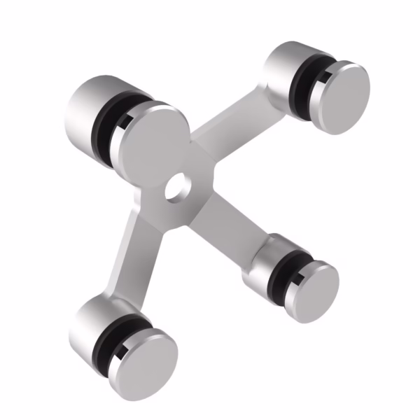 Zasklenie pevné - spider 04 AISI304, 4xD30mm/90°
