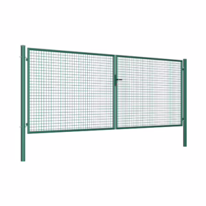 Brána 2kr. ROUND ZnPVC 4000x1500mm, D75mm, zelená