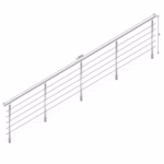 Zábradlie, BS, schody AISI304, 40x40x2/4xd12/H900/
