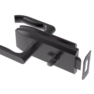 Zámka pre sklenené dvere inox, glass t 8,10,12mm BLACK