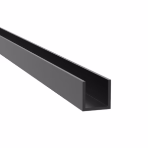 Zasklenie pevné - profil U 20x14x2mm BLACK
