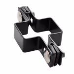 Objímka priebežná na stĺpik ZnPVC 60x40mm čierna M