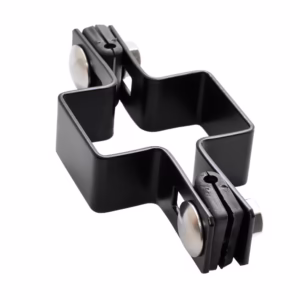 Objímka priebežná na stĺpik ZnPVC 60x40mm čierna M