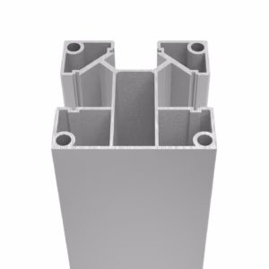 Set hliníkového plotového stĺpika 70 × 70 mm – 6,0 m – prírodný (bez povrchovej úpravy) – pre výplne 20 mm široké