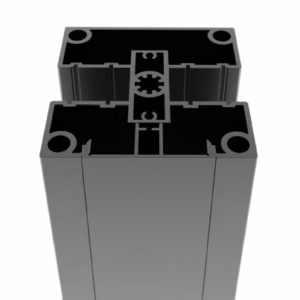 Set hliníkového stĺpika 80x80 a krycej lišty - 6000mm R7016