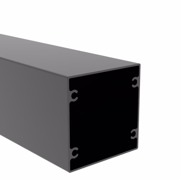 Hliníkový plotový stĺpik 100×100 mm – 6,0 m – Antracit RAL 7016 – pre ukotvenie adapterov