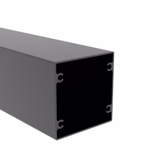 Hliníkový plotový stĺpik 100 × 100 mm – 2,5 m – Antracit RAL 7016 – pre ukotvenie adapterov