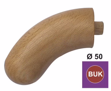 Ukončenie koleno s polguľ. - nelak. BUK (BEECH)