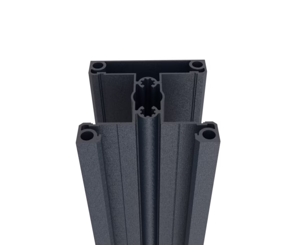 Hliníkový plotový stĺpik 70x70 mm – 6 m – Antracit RAL 7016 – pre 40 mm široké výplne