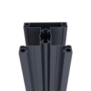 Hliníkový plotový stĺpik 70x70 mm – 2,5 m – Antracit RAL 7016 – pre 40 mm široké výplne