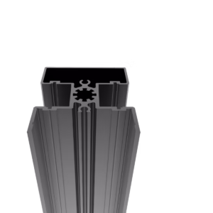 Hliníkový plotový stĺpik 50 × 60 mm – 6 m – Antracit RAL 7016 - pre 20 mm široké výplne