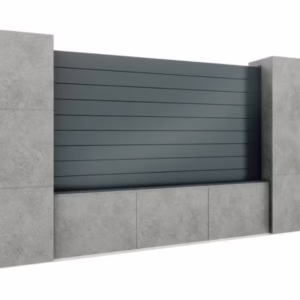 Hliníkový plot 1,2x2 m s plnou plotovou výplňou 20x120 a adaptérom 40x34, Antracit R7016