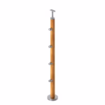Stĺpik BUK (BEECH) D50mm, 4xd12mm, v=90cm, VK-Scho