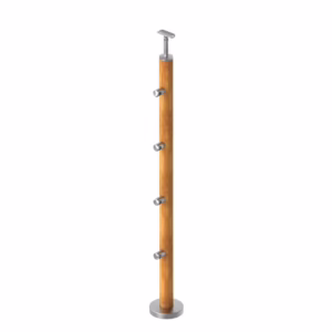 Stĺpik BUK (BEECH) D50mm, 4xd12mm, v=90cm, VK-Scho