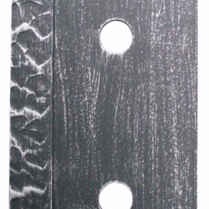 Štítok bránový zdobený Ľ 265x105, t3, a90, D19mm
