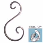 Element tvaru-S h170, b75/45, 12x6mm