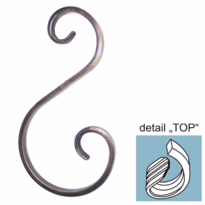 Element tvaru-S h170, b75/45, 12x6mm