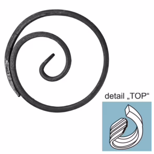 Element tvaru-krúžok s chvostom D125, 12x6mm