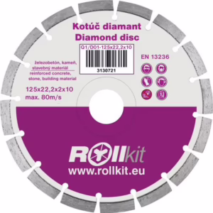 Kotúč diamantový 125x22,2x10mm