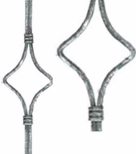 Tyč ozdobná h900, b95mm, D12x12, P/123-12