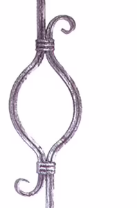 Tyč ozdobná P/123-12, h900mm