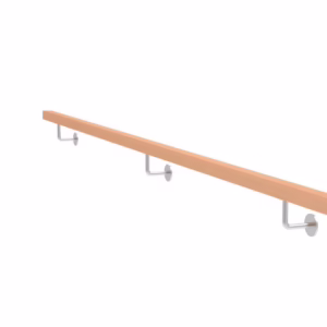 Drevené madlo BUK - CINK a nerezové držiaky JP40x40mm/L3000mm