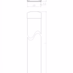 Stĺpik 60x40mm ZnPVC 1600mm zelená