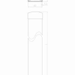 Stĺpik 60x40mm ZnPVC 2200mm zelená