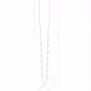 Zemná kotviaca skrutka Zn 68x1,8x650mm, 3xM8