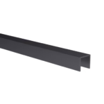 Zasklenie pevné - profil U 15x15x2mm t6-8mm BLACK