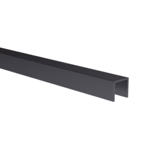 Zasklenie pevné - profil U 20x20x2mm t10-12mm BLACK