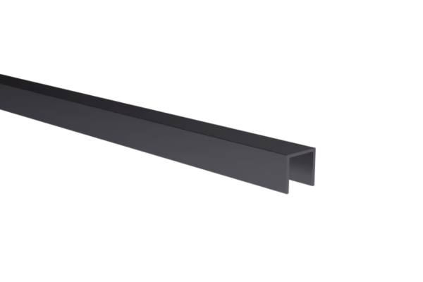 Zasklenie pevné - profil U 20x20x2mm t10-12mm BLACK