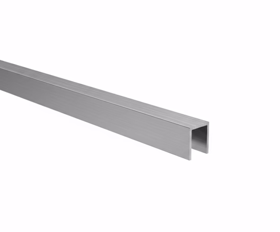 Zasklenie pevné - profil U 20x30x2mm t10-12mm INOX effect