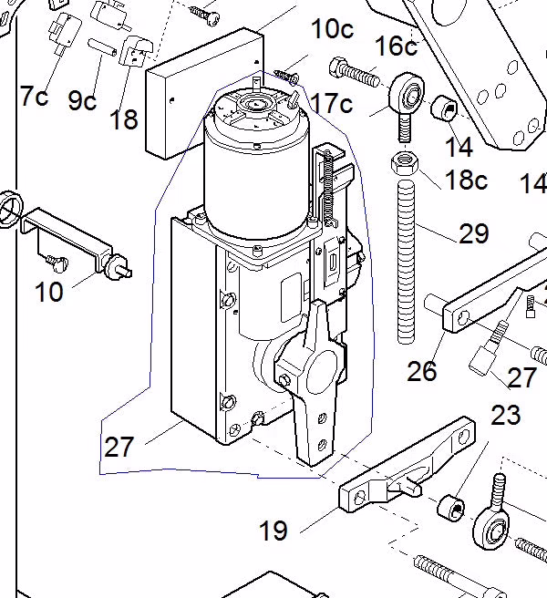 Motor s prevodovkou pre G6000 - komplet