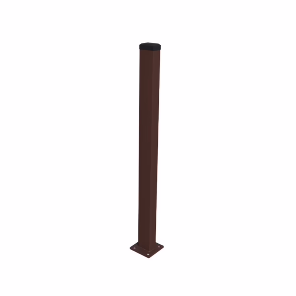 Stĺpik 60x40mm s pätkou ZnPVC 1800mm hnedá