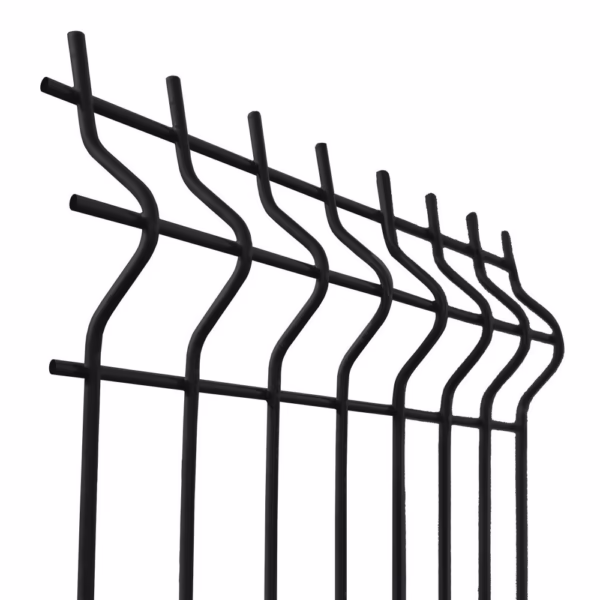 Zváraný plotový panel 3D ZnPVC 2500x1230x4mm čierna