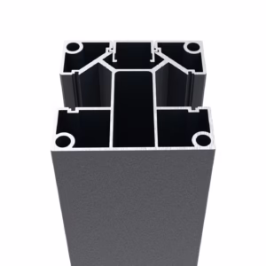 Set hliníkového plotového stĺpika 70 × 70 mm – 2,5 m – Antracit RAL 7016 – pre výplne 20 mm široké