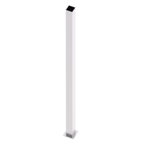 Stĺp nerezový 80x80-2000, s kotviacou prírubou, Natural